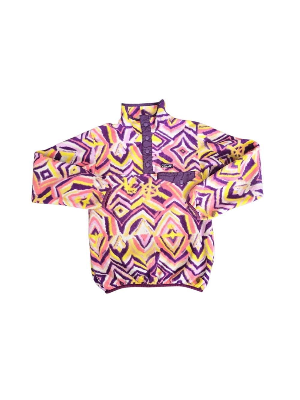 Patagonia Synchilla Fleece Kids Youth Aztec 1/4 Snap Pullover Size 10